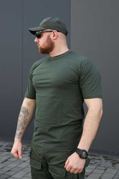 Футболка DSQZ з бавовни Olive 246235-44 фото
