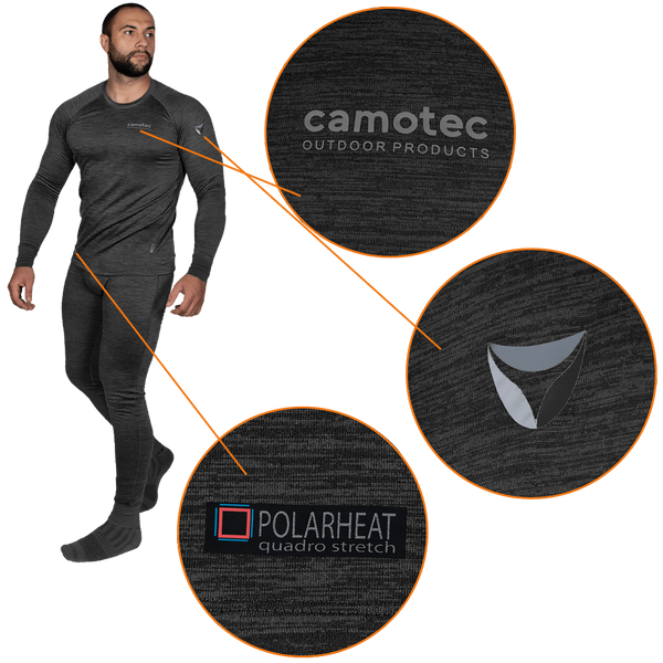 Термобілизна Camo-Tec Polarheat QS Pro 2.0 Сірий Меланж 7366-S фото