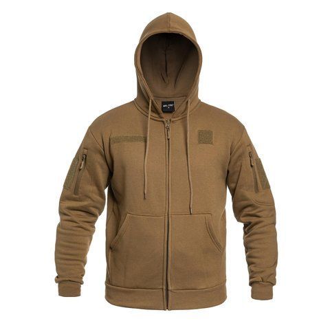 Толстовка Mil-Tec Tactical Hoodie Zipper Coyote 11472019-S фото