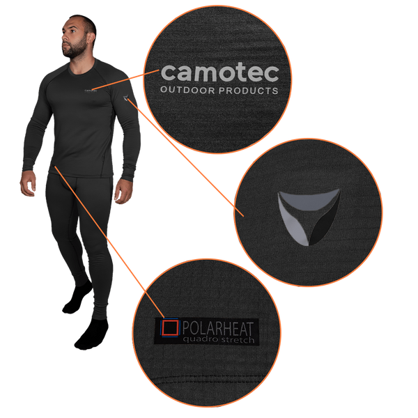 Термобілизна Camo-Tec Polarheat quadro stretch 3.0 Black 7414-S фото