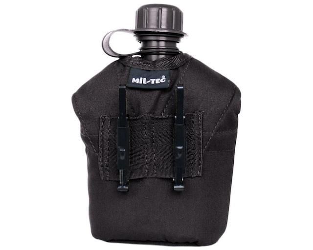 Фляга Mil-Tec US Plastic Canteen з чохлом і чашкою Black 14506002 фото