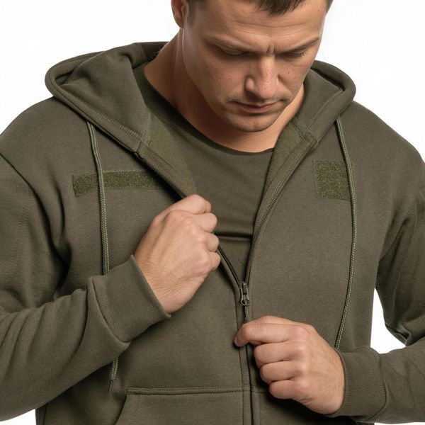 Толстовка Mil-Tec Tactical Hoodie Zipper Olive 11472012-L фото