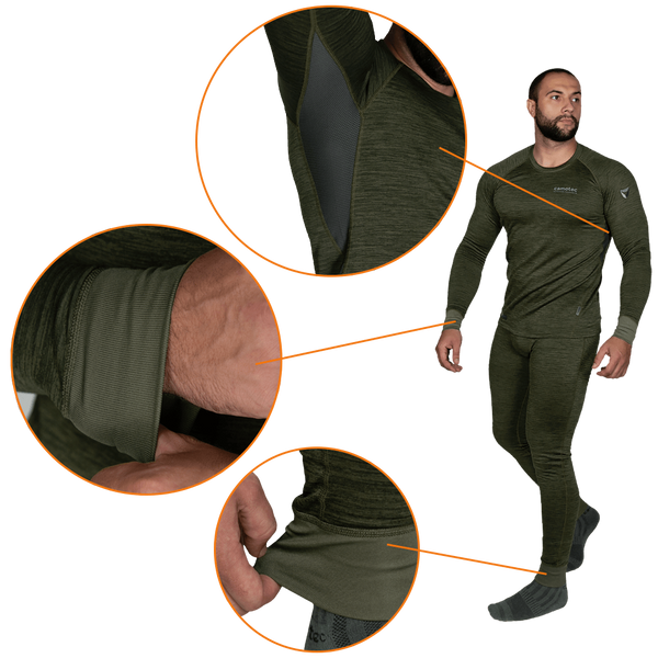 Термобелье Camo-Tec Polarheat QS Pro 2.0 Олива Меланж 7365-M фото