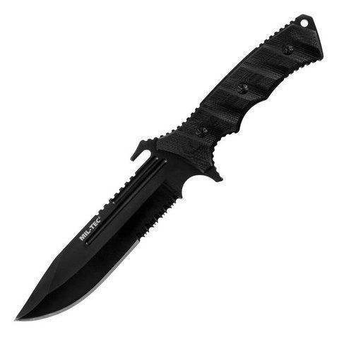 Нож Mil-Tec G10 тактический с пилой Black 15362700 фото