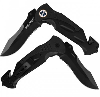 Нож Mil-Tec карманный спасательный Medical G10 Black 15347000 фото