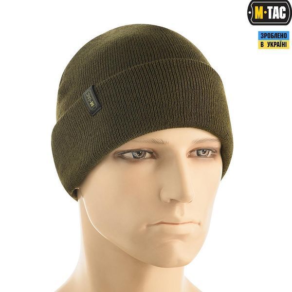 Шапка M-Tac тонкая вязка 100% акрил Dark Olive 40546048-S-M фото