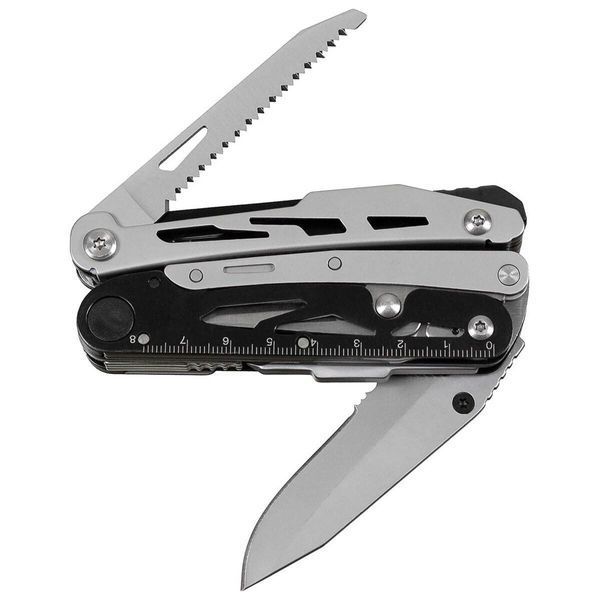 Мультитул MFH Fox Outdoor с ножницами Black/Silver 27182 фото