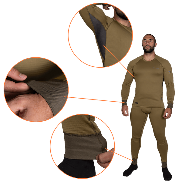 Термобілизна Camo-Tec Polarheat quadro stretch 3.0 Tan 7295-2XL фото